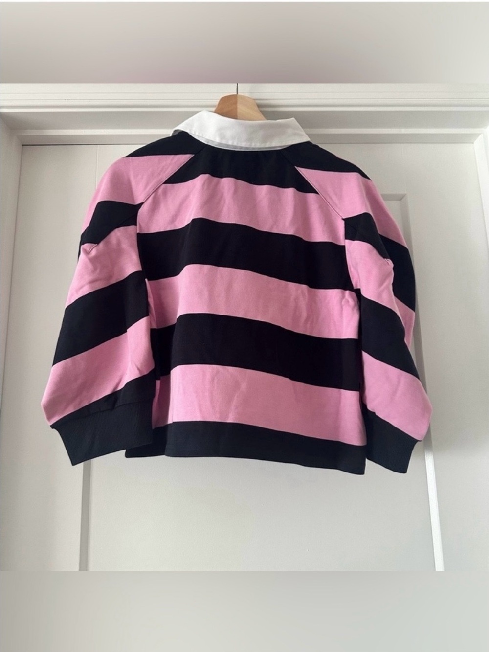 🩷 NWT! Pink KBB by KAHLANA 'The Striped Crewneck T-Shirt’ - Small - Picture 4 of 9
